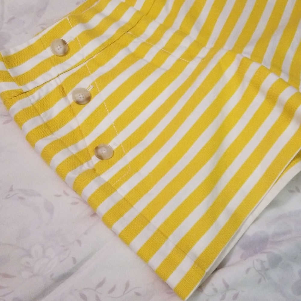 Yellow striped Riviera shorts